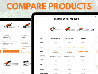 Compare ProductsCompare up to 5 products using the vendor, rating, price, variants, and up to 20 custom metafields