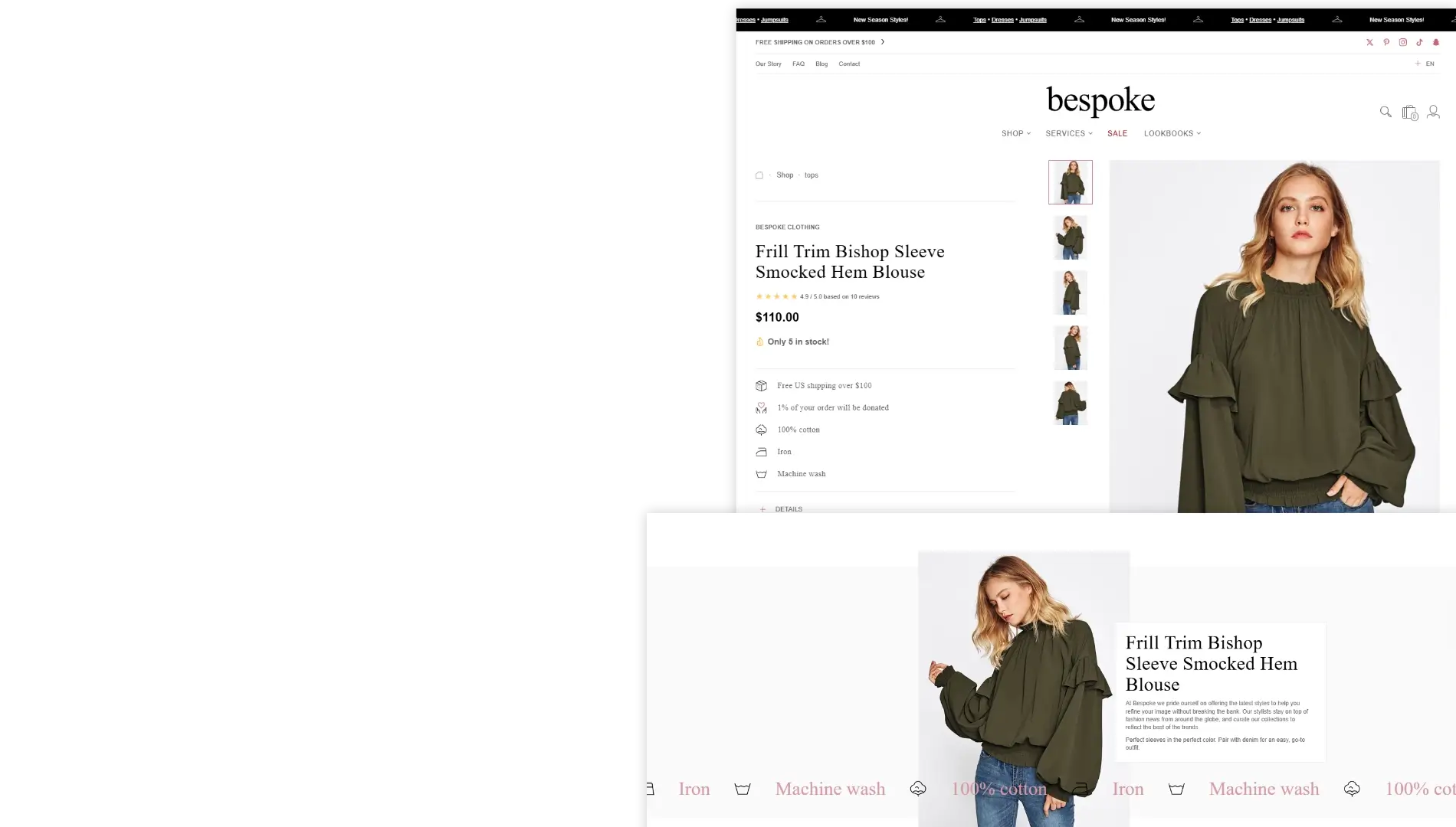 Bespoke shopify fashion theme
