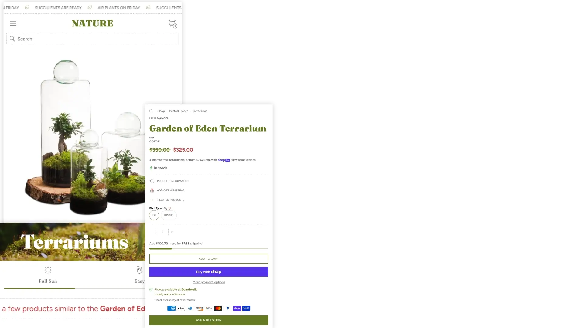 Nature shopify home theme